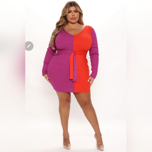 Fashion Nova Dresses & Skirts - Fashion Nova Autumn Falls Mini Sweater dress size 2X